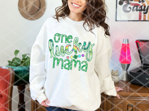 One Lucky Mama DTF or Sublimation Transfer