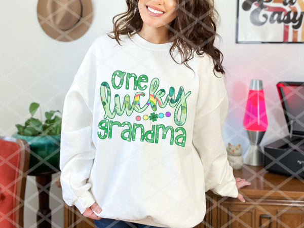 One Lucky Grandma DTF or Sublimation Transfer