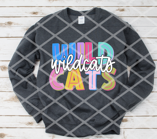 Wildcats Big and Bright, Sublimation or DTF Transfer
