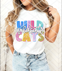 Wildcats Big and Bright, Sublimation or DTF Transfer