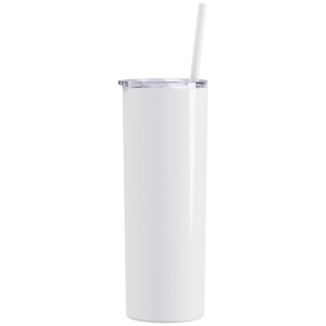 Black Friday Sale - Blank Sublimation 20oz. Tumblers, Straight, Solid White
