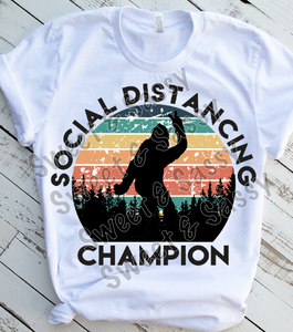Social Distancing Champion Sublimation Transfer