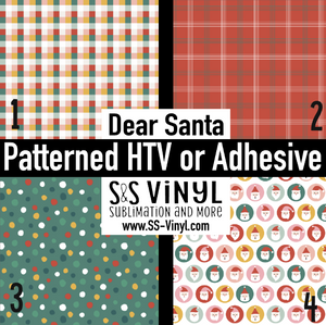 Dear Santa Pattern Permanent Adhesive Vinyl