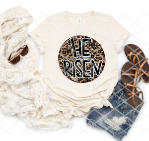 He is Risen, Animal Print, Easter Sublimation transfer