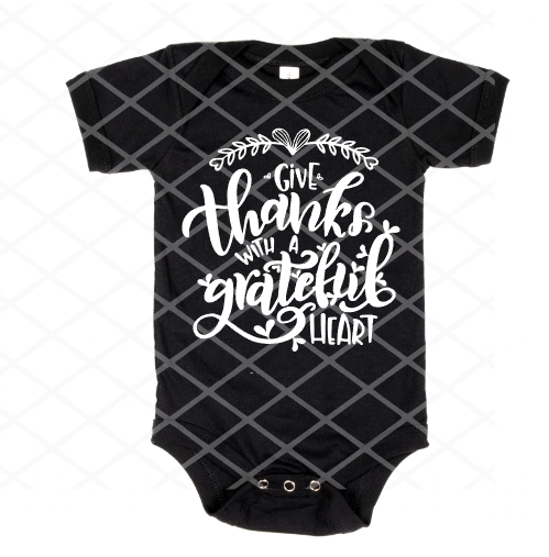 Give thanks with a grateful heart, Ready to Press Screen Print