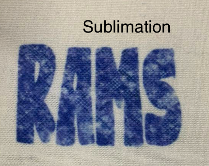 Rams Sublimation or HTV Transfer