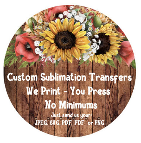 Custom Sublimation Transfers, Your design printed