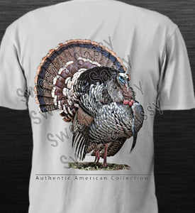 Authentic American Collection, Turkey, Turkey hunting, Front Chest and back design, Sublimation Transfer