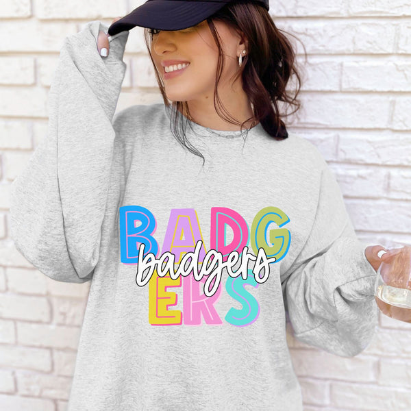Badgers Big and Bright Sublimation or DTF Transfer