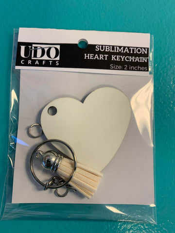 Blank Sublimation Heart Keychain