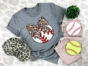 Baseball Bows and Balls, DTF or Sublimation Ready to Press Transfer