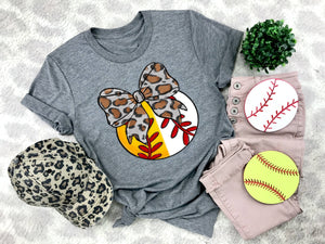 Baseball/Softball Bows and Balls, DTF or Sublimation Ready to Press Transfer