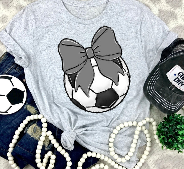 Soccer Bows and Balls, DTF or Sublimation Ready to Press Transfer
