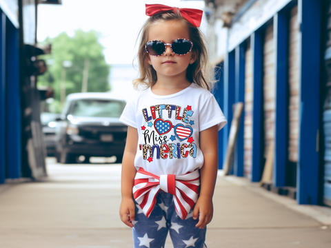 Little Miss Merica, Ready to Press DTF Transfer