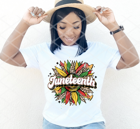Juneteenth Sunflower, Ready to Press Sublimation Transfer
