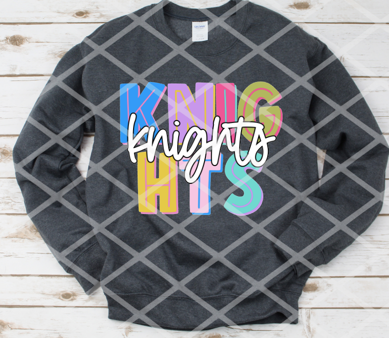 Knights Big and Bright, Sublimation, DTF, or HTV Transfer