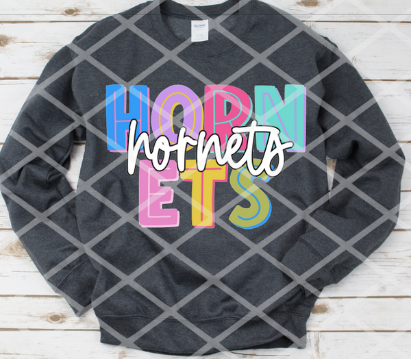 Hornets Big and Bright Sublimation, DTF, or HTV Transfer