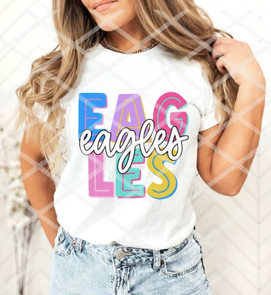 Eagles Big and Bright Sublimation or DTF transfer