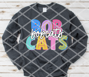 Bobcats Big and Bright Sublimation, DTF Transfer