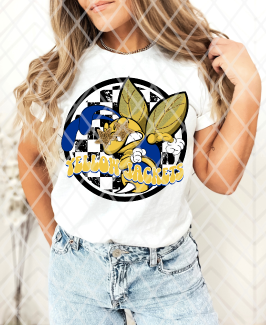 Preppy Yellowjackets Sublimation or DTF transfer