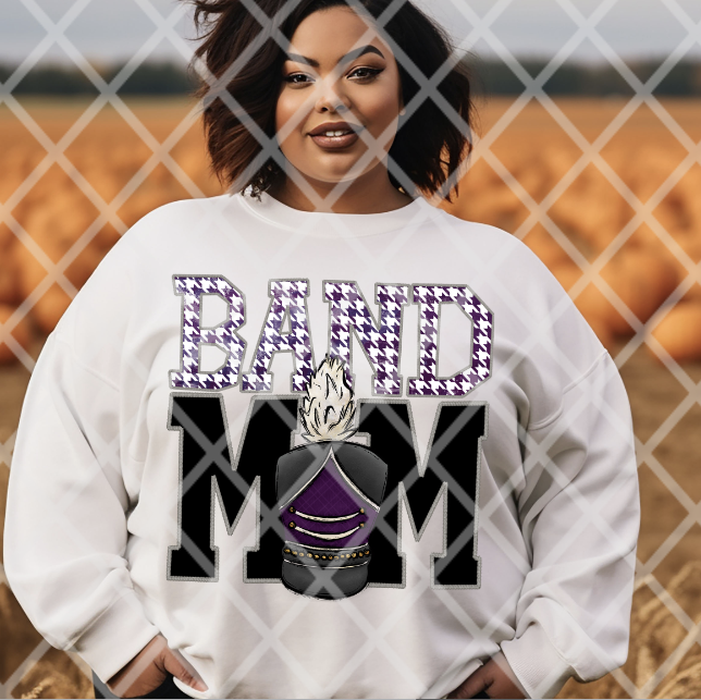 Band Mom Purple Sublimation or DTF Transfer