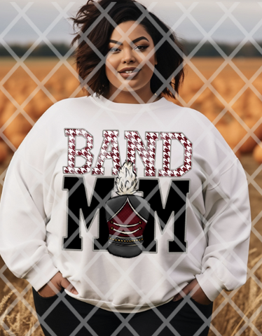 Band Mom Maroon Sublimation or DTF Transfer