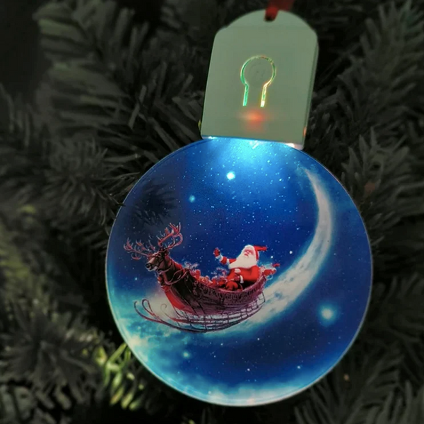 Light Up Round  sublimation Ornaments