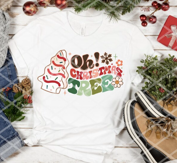 Oh Christmas Tree Sublimation or DTF Transfer