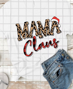 Mama Claus Sublimation or DTF Transfer