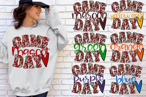 Custom Game Day Baseball or Softball, You pick color and mascot, Ready to Press Transfer