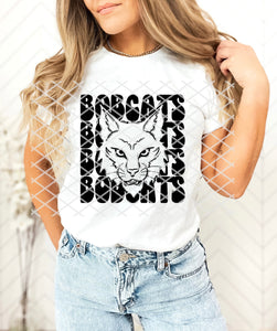 Stacked Bobcats Sublimation or DTF transfer