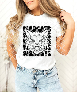 Stacked Wildcats Sublimation or DTF transfer