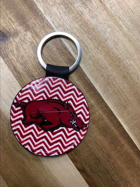 Blank Sublimation Round Keychain with Coin Slit