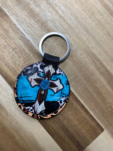 Blank Sublimation Round Keychain with Coin Slit