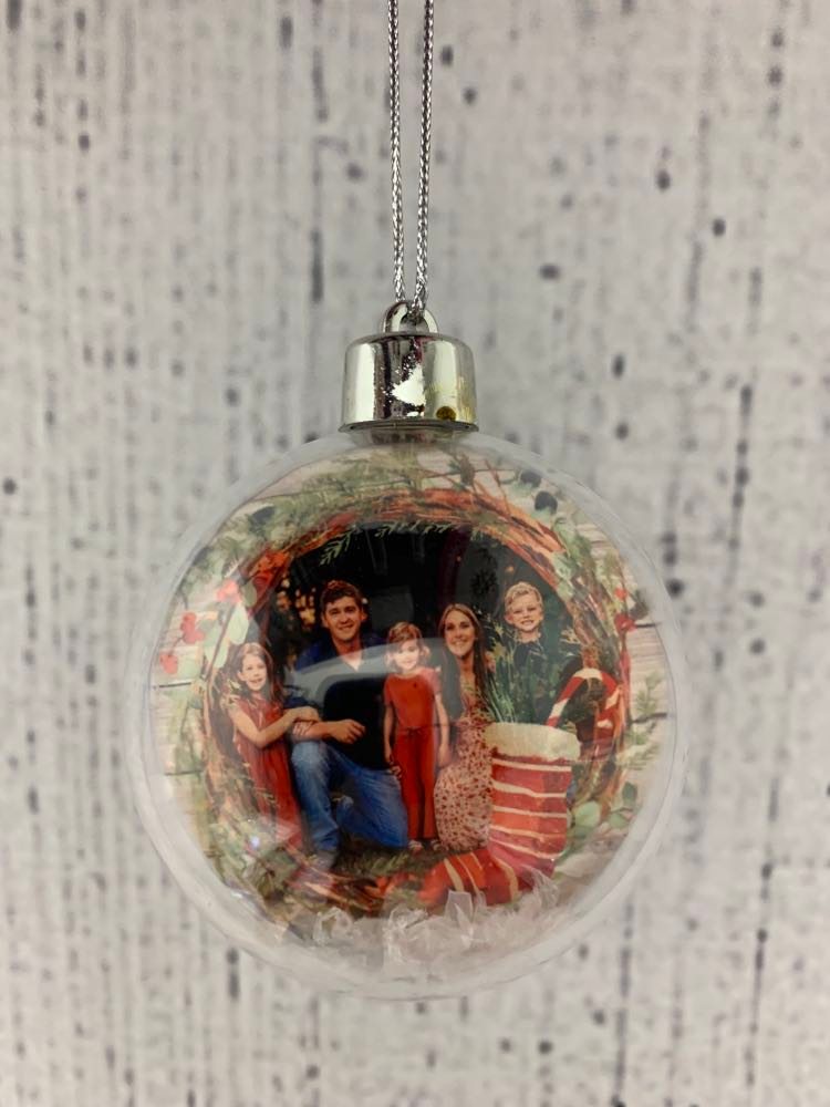 Clear Round  sublimation Ornaments