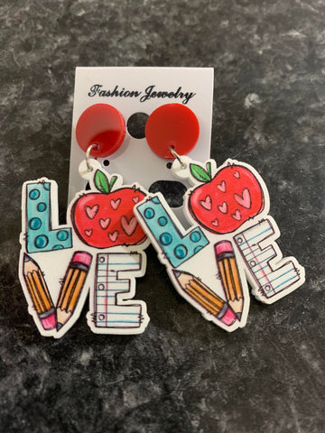 Teacher Love, Teacher Earrings - Package Fillers
