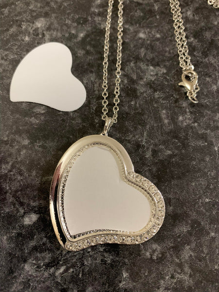 Sublimation Heart Necklace.