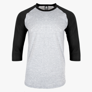 Sublimation Baseball Tees with Black Sleeves 94% polyester