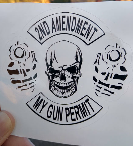 2nd Amendment, My Gun Permit, Vinyl Decal