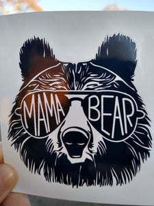 Mama Bear, All Black Vinyl Decals