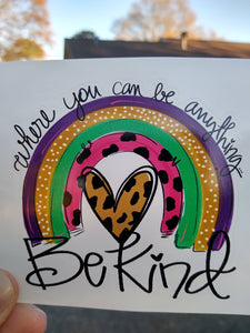 Be Kind Rainbow Vinyl Decal