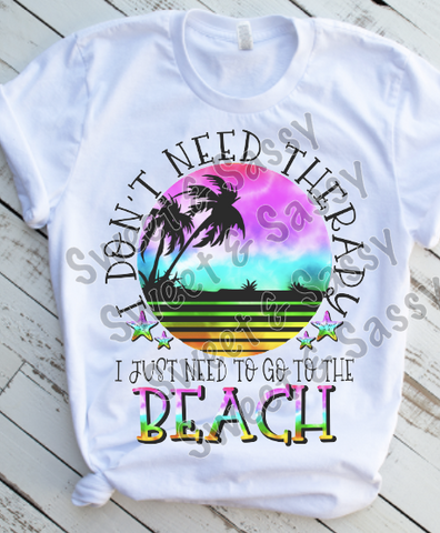 Beach Therapy Sublimation Transfer