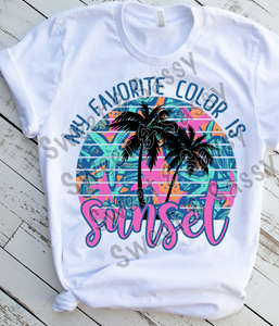 My favorite color is sunset, Sublimation Transfer