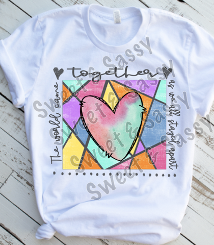 Stained Glass Heart, Sublimation Transfer
