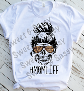 #Momlife, Mom life skull Sublimation Transfer