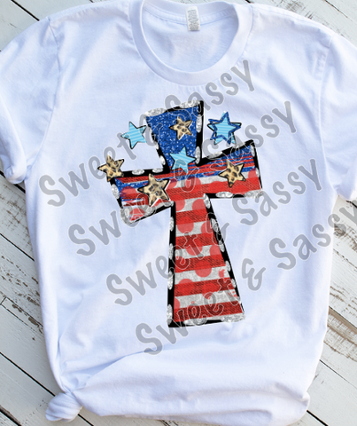 USA Flag, 4th of July Sublimation Transfer