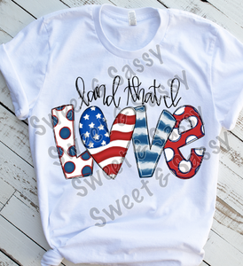 Land that I Love, 4th of July Sublimation Transfer