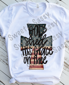 God shed his grace on thee, 4th of July Sublimation Transfer