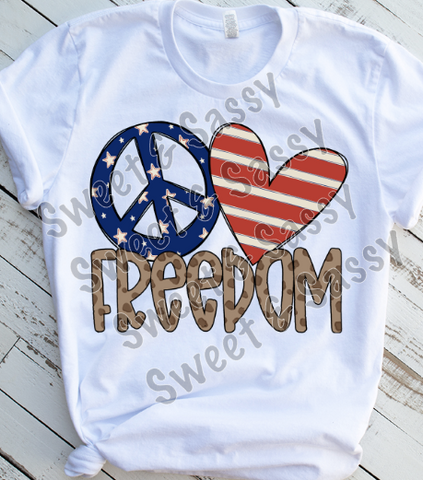 Freedom, 4th of July Sublimation Transfer