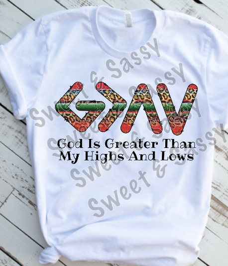 Aztec God is greater than the highs and lows, Sublimation Transfer